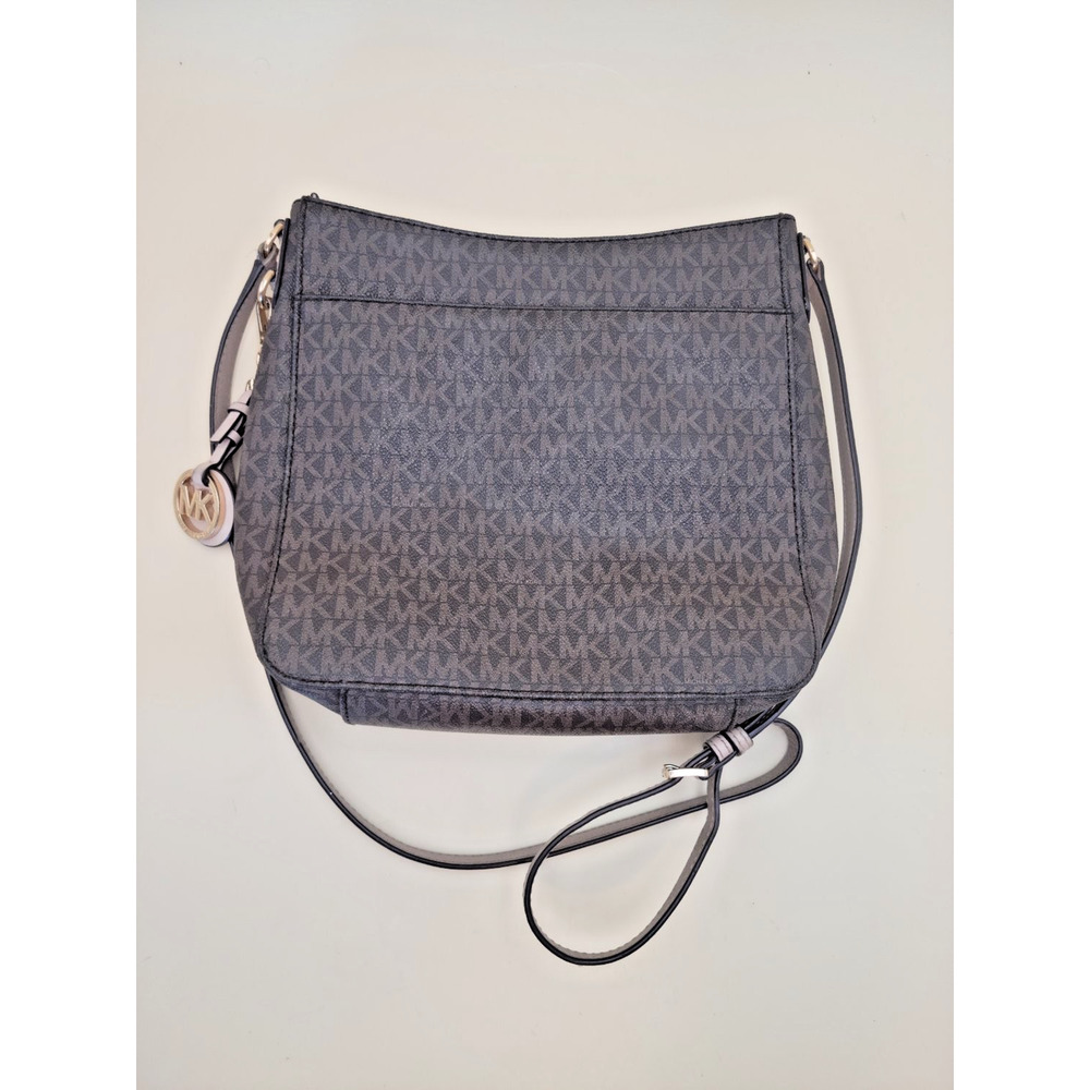 Michael Kors Jet Set East West Large Crossbody Bag Brown Monogram Canvas Purse - Picture 4 of 9